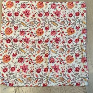 Pottery Barn Floral Pillow Cover - Pink, Yellow, Cream